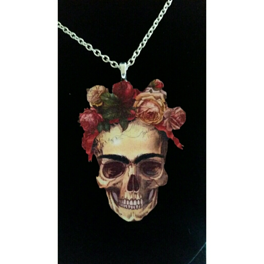 Frida Kahlo Skull Necklace
